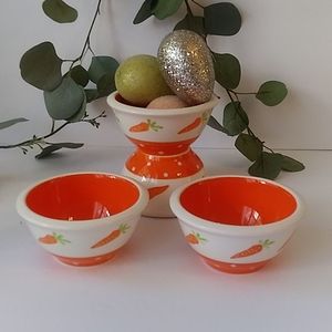 Terramoto Easter carrots design snack  bowls